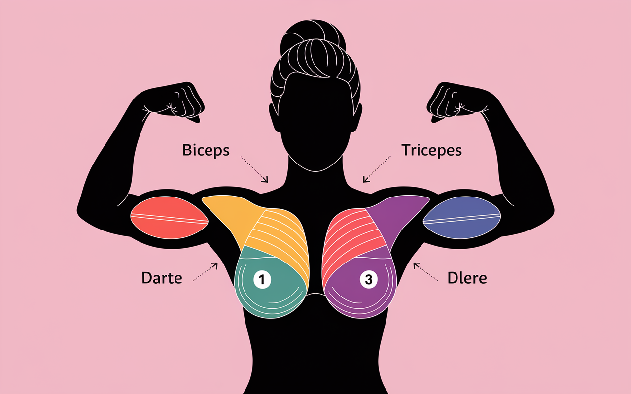 Schéma couleurs biceps triceps avant-bras