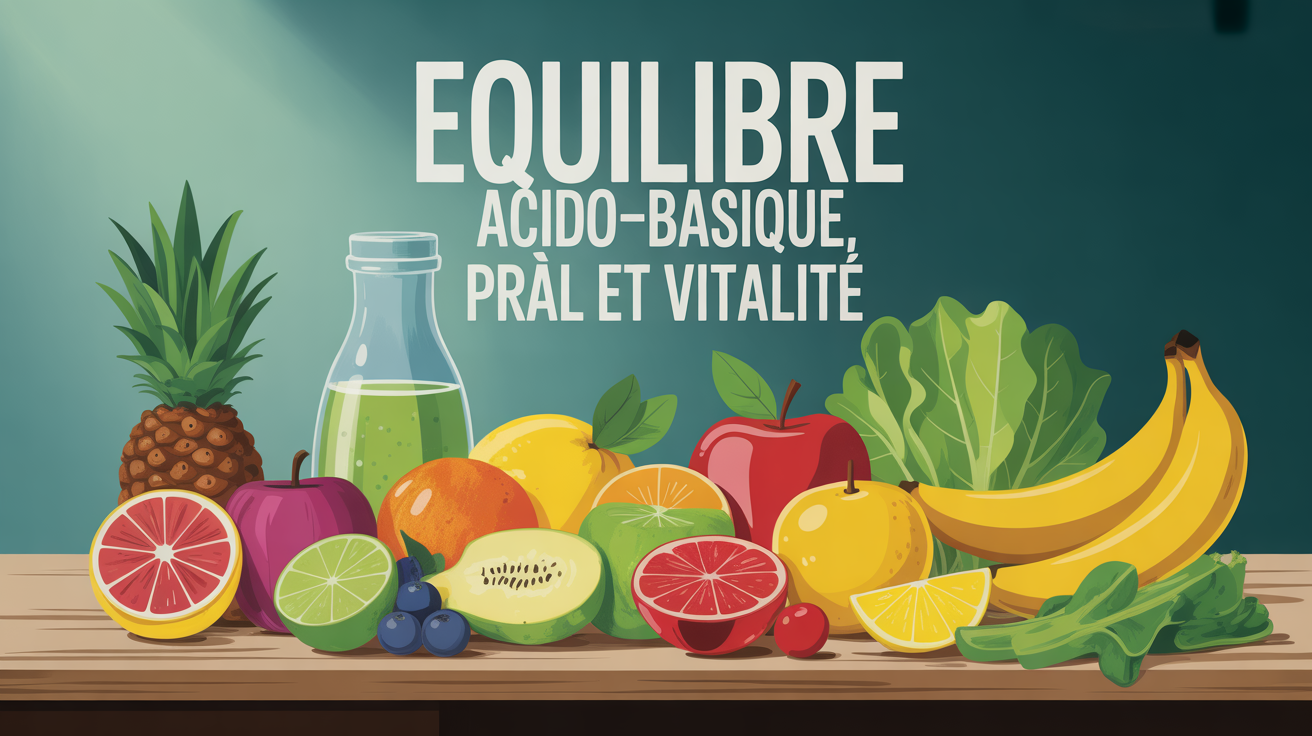 Tableau aliments acido-basique PRAL vitalite illustrés