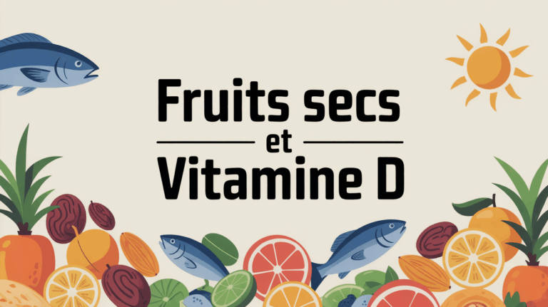 fruits secs et vitamine D collation sportif mélange table