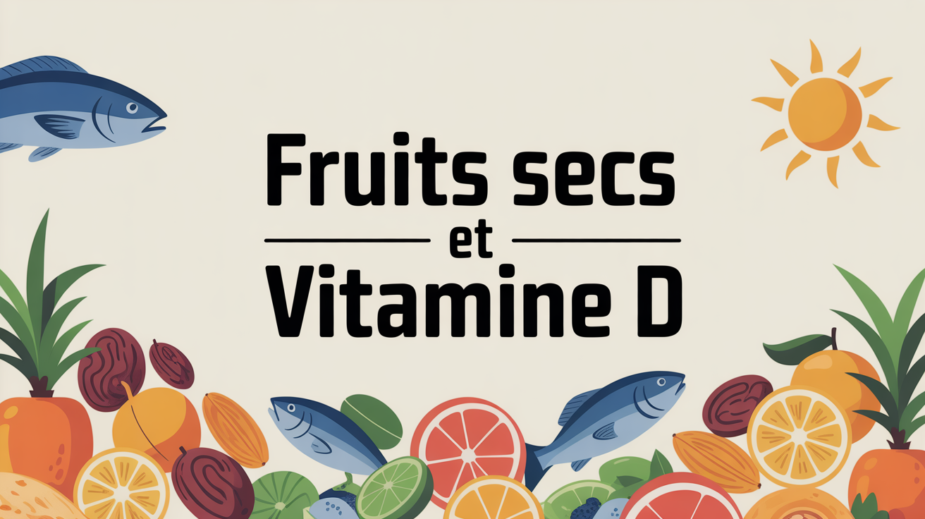 fruits secs et vitamine D collation sportif mélange table
