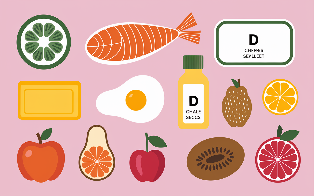 comparatif vitamine D aliments fruits secs truite saumon œuf