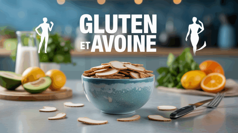 bol de flocons d'avoine gluten et nutrition sportif