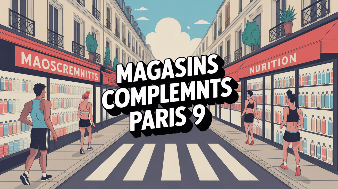 Illustration magasins compléments Paris 9 sportifs et produits nutrition