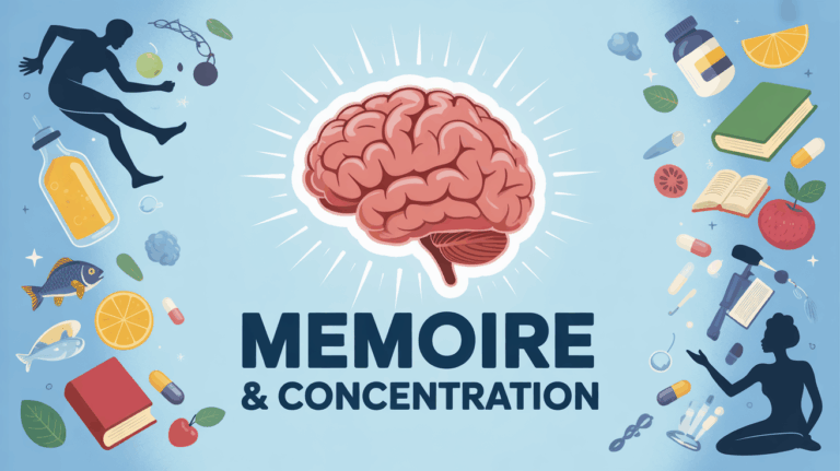 illustration cerveau memoire concentration vitamines