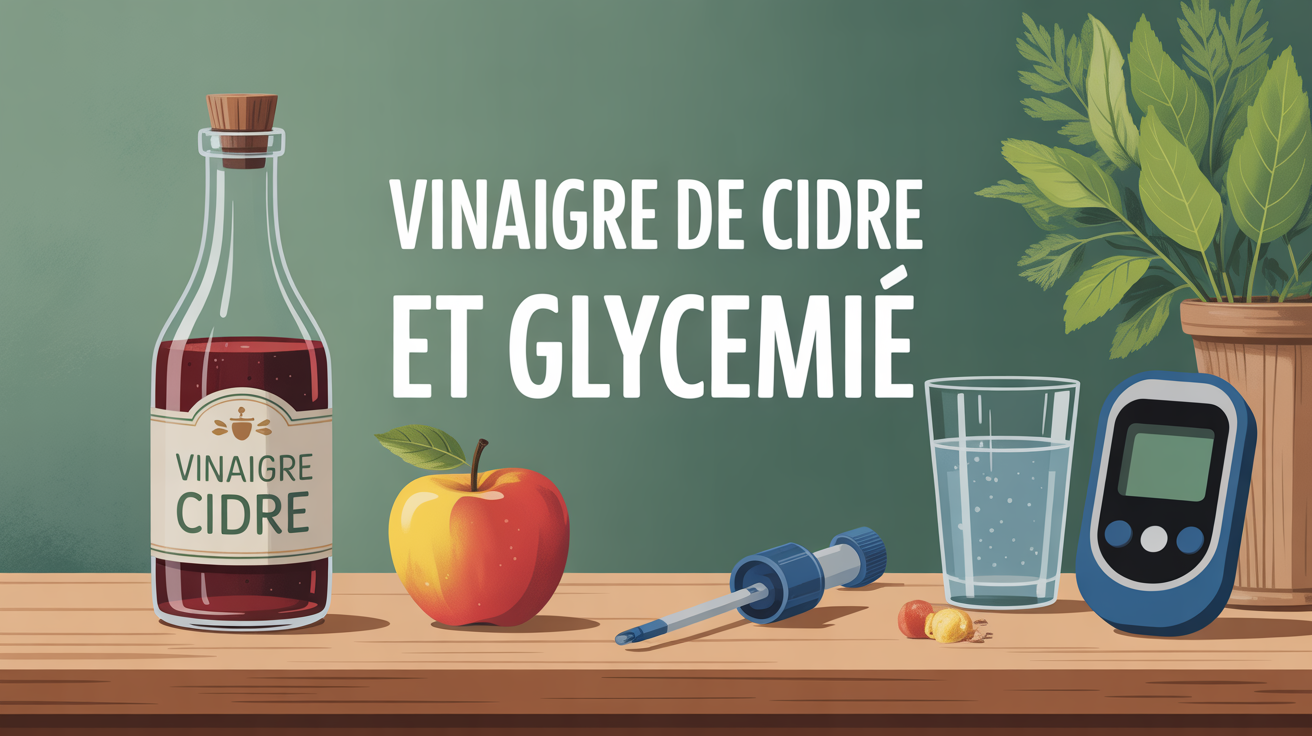 vinaigre de cidre glycemie diabete illustration