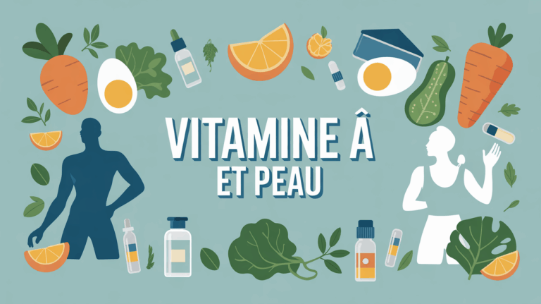 Visuel vitamine A peau sportifs et aliments