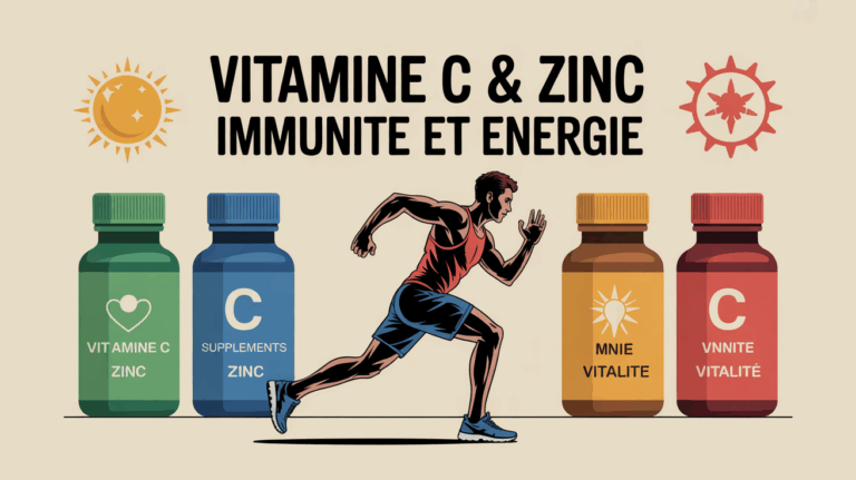Sportif energie avec supplement vitamine C et zinc