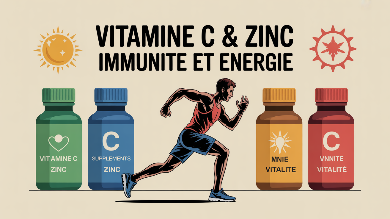 Sportif energie avec supplement vitamine C et zinc