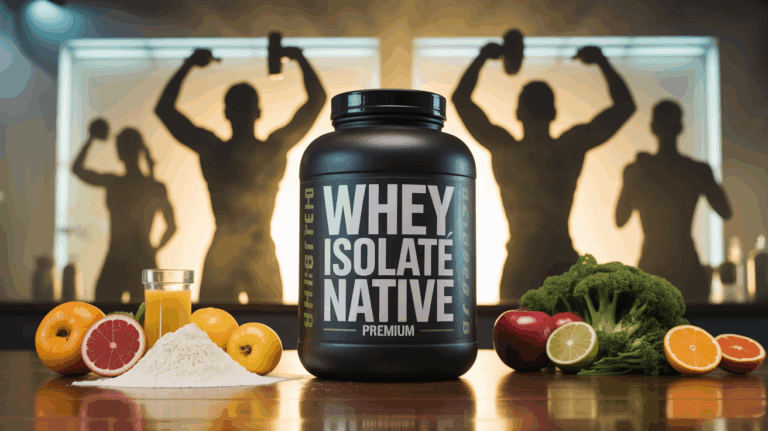 Pot whey isolate native premium sportifs en action