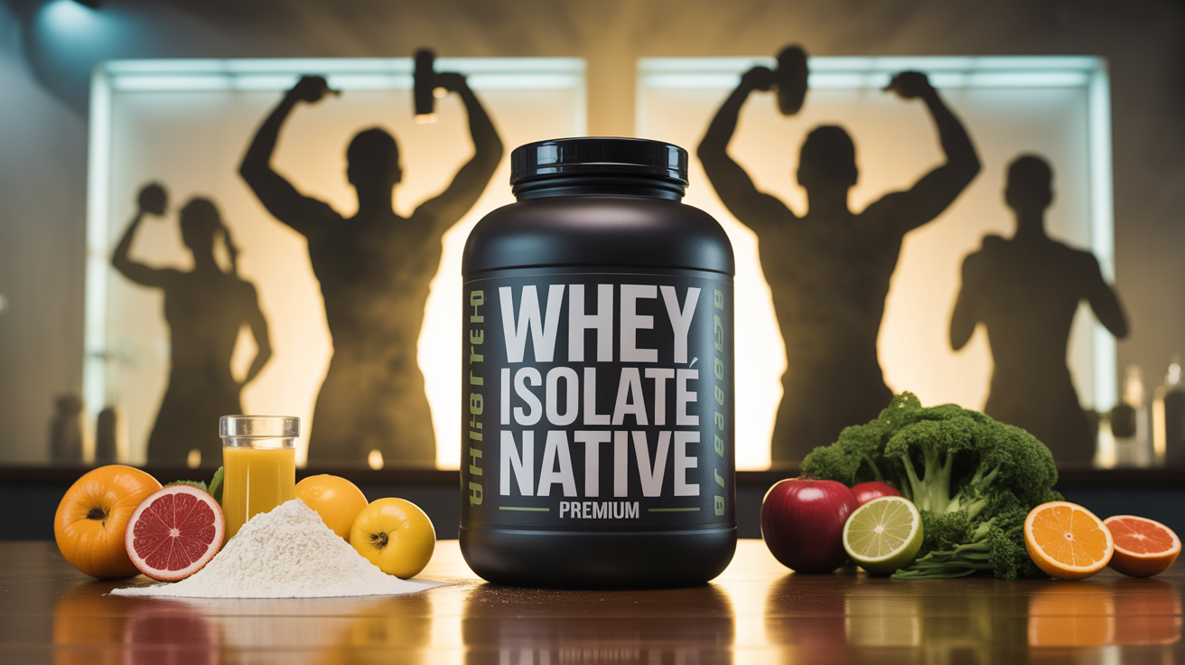 Pot whey isolate native premium sportifs en action