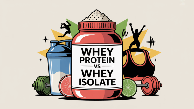 illustration whey protein vs whey isolate sport