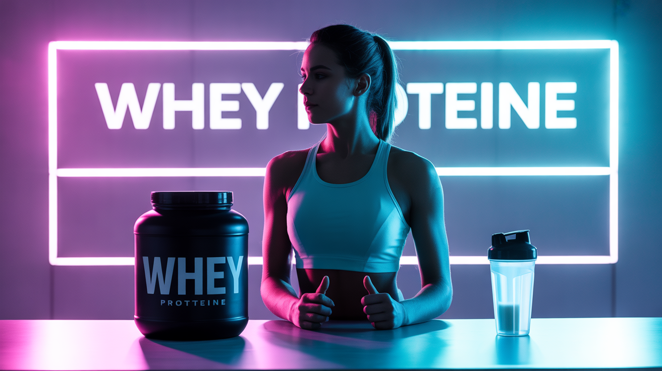 whey proteine pot haltere shaker sport
