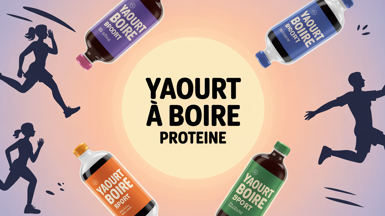 bouteilles yaourt a boire proteine sport fond lumineux