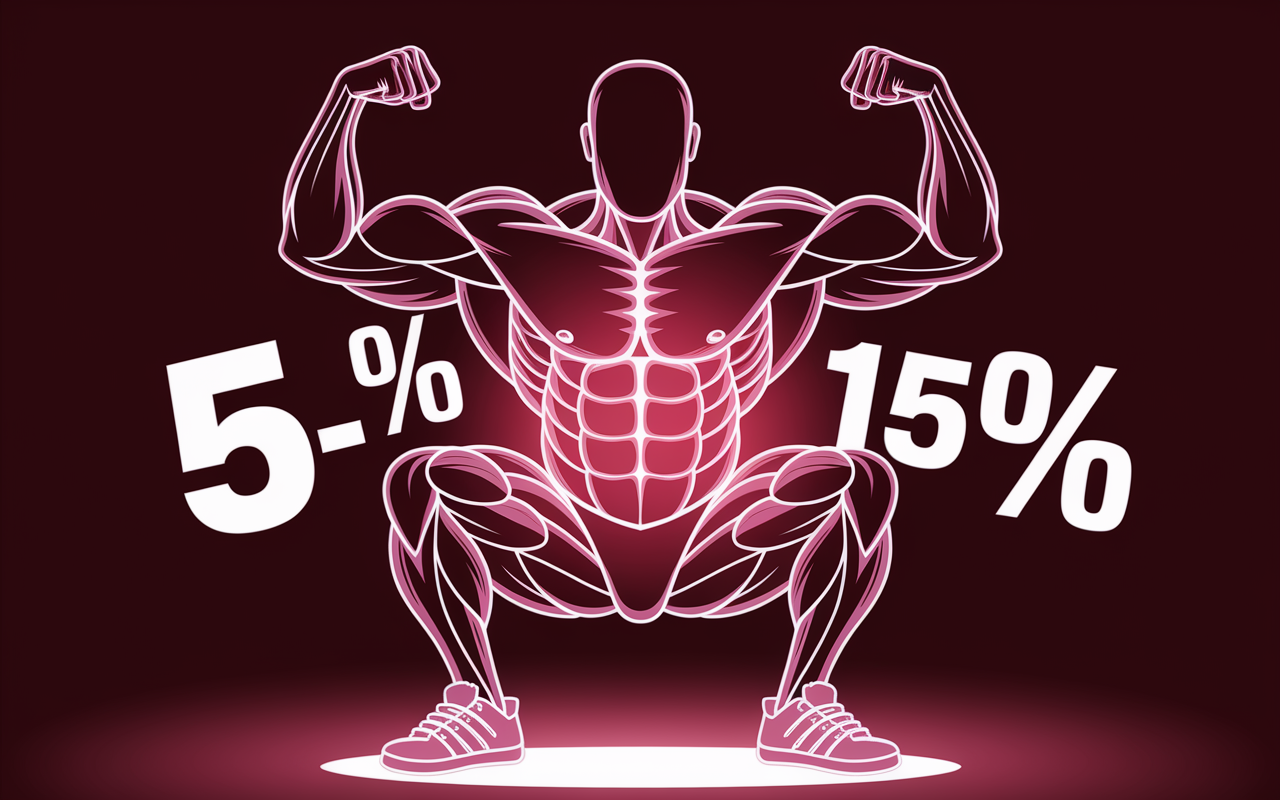 illustration creatine squat muscles pourcentage