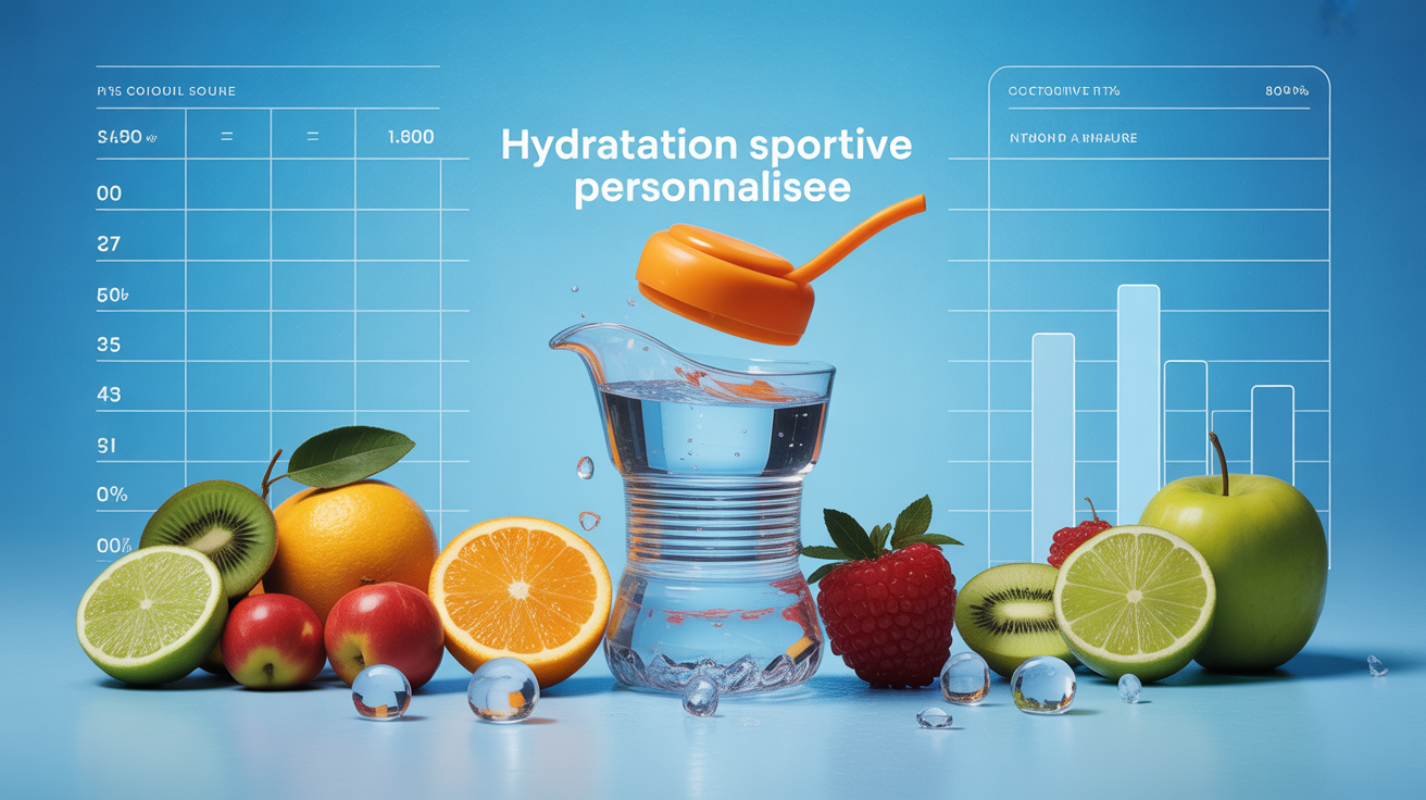 Infographie gourde fruits calcul eau hydratation sportive