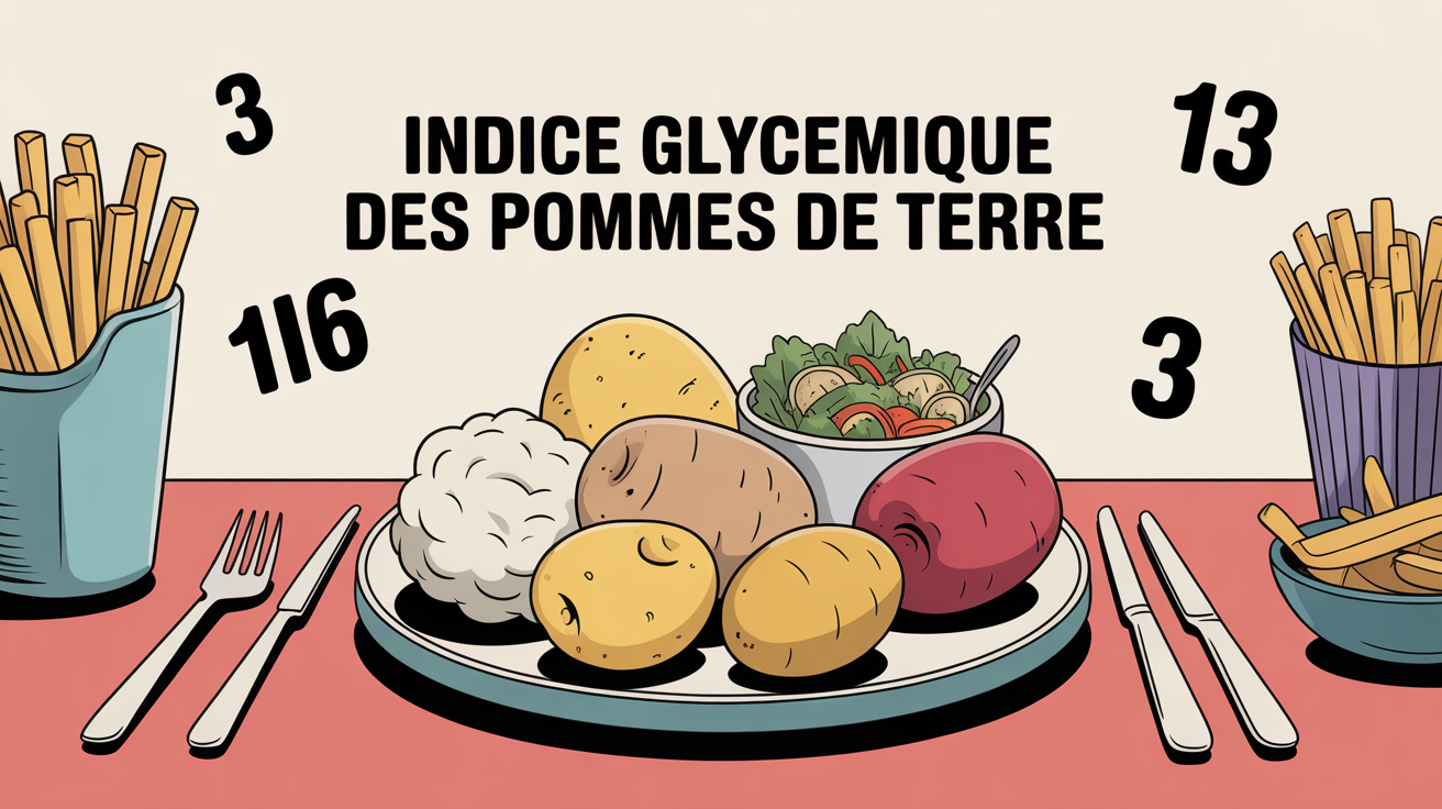 Assiette centre table pommes de terre IG chiffres