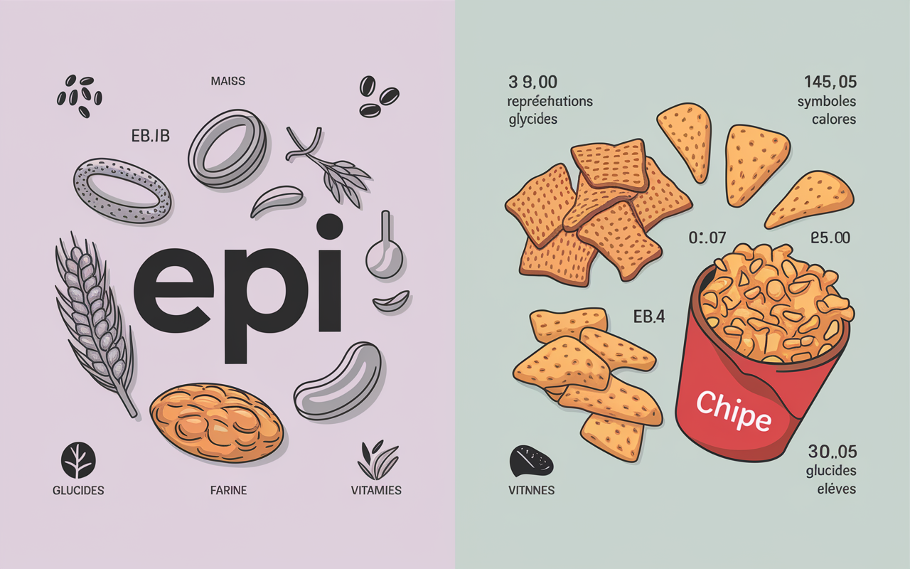 maïs grains chips balance nutrition calories glucides