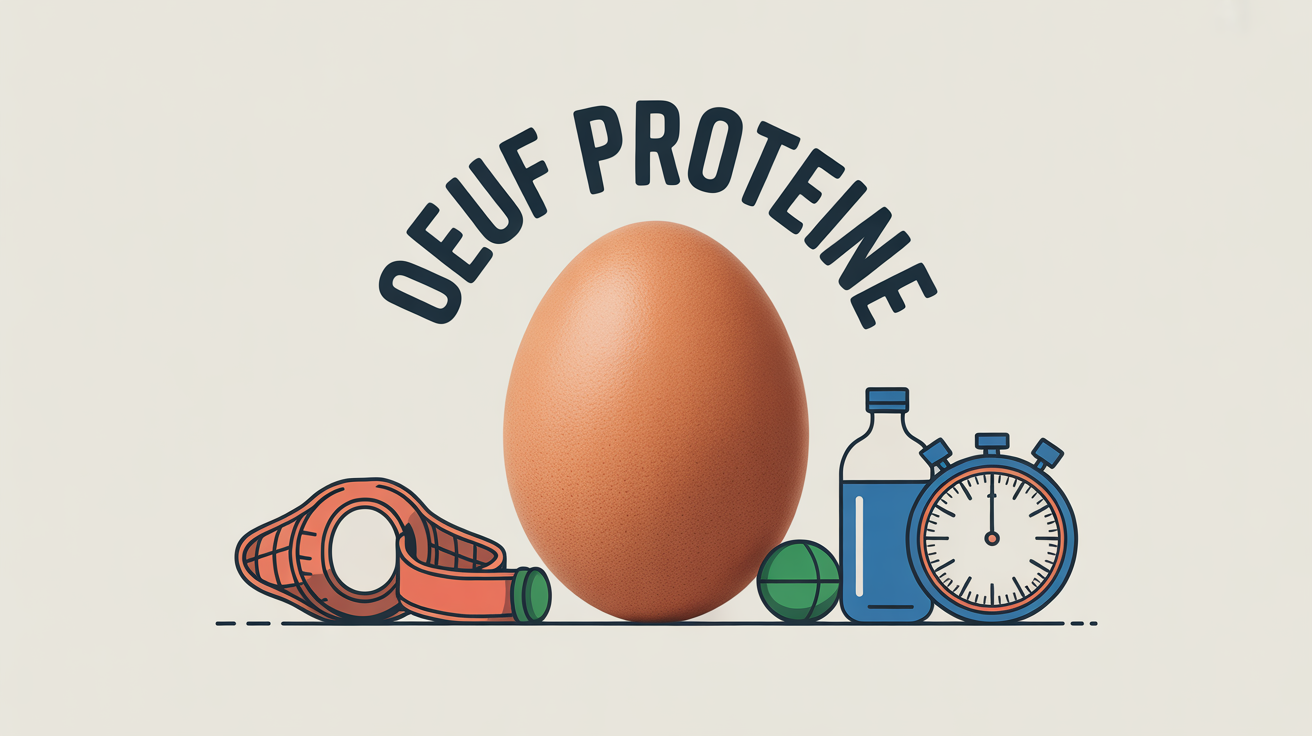 oeuf entier et objets sportifs pour proteine