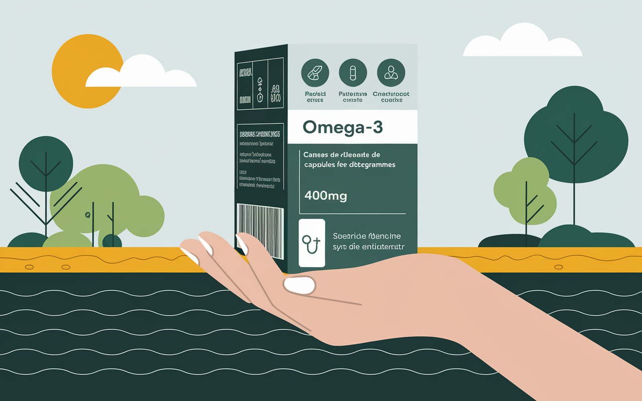Omega 3 etiquette capsules main labels