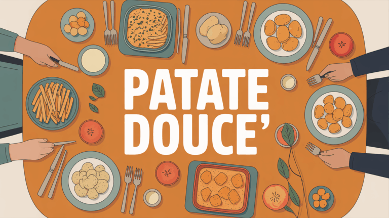 Table famille plats patate douce nutrition