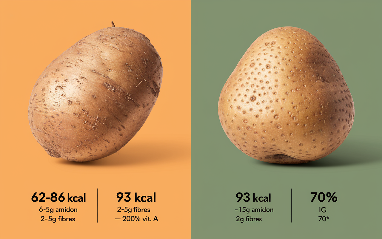 Patate douce pomme de terre comparaison nutrition