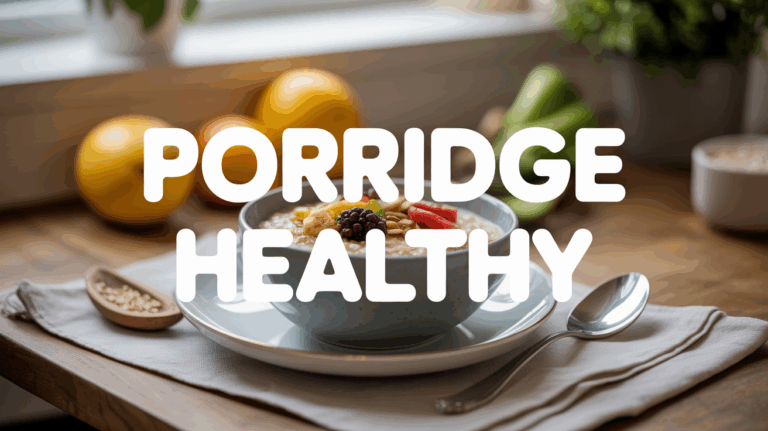 bol de porridge healthy avec fruits et graines pour un petit-déjeuner sain