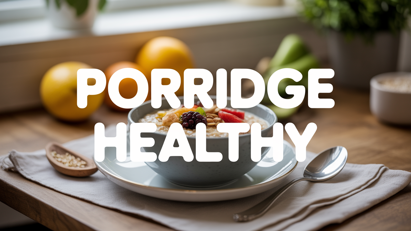 bol de porridge healthy avec fruits et graines pour un petit-déjeuner sain