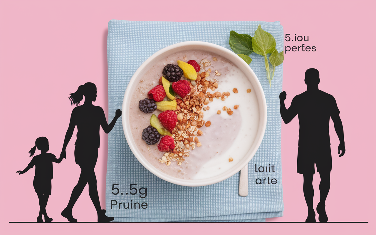 porridge healthy nutrition chiffres proteines fibres famille