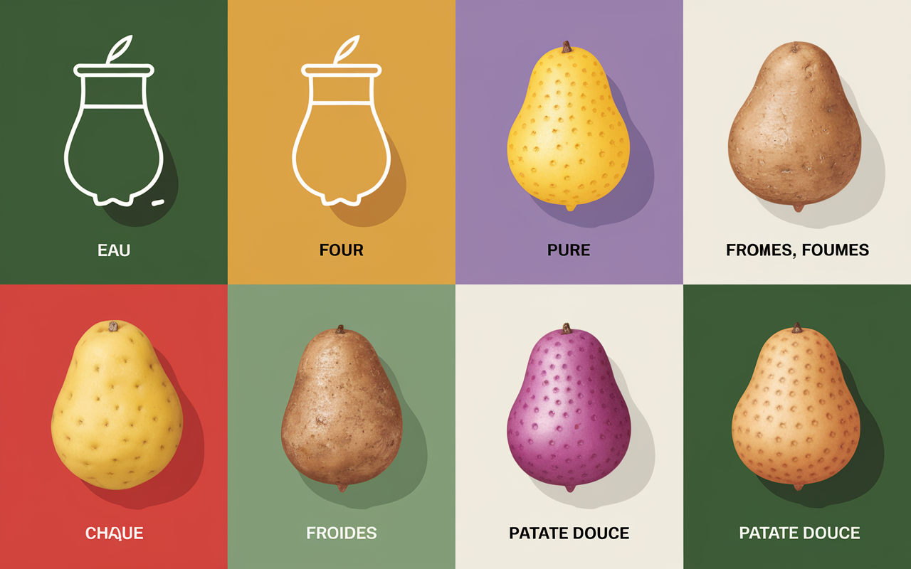 Tableau IG types cuisson pommes de terre SEO