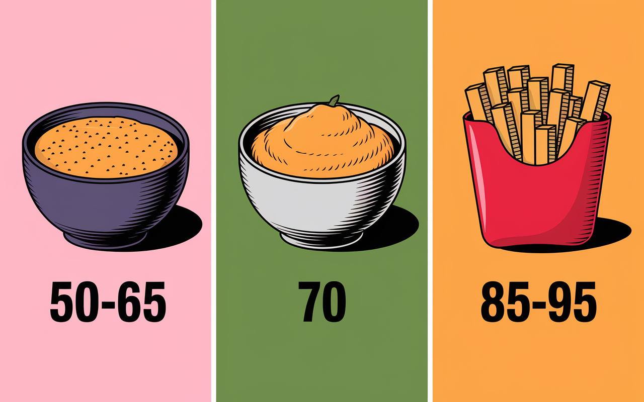 Tableau IG pommes de terre vapeur purée frites