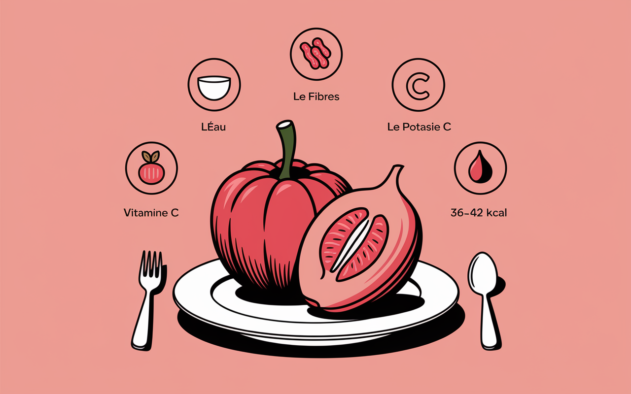 Pamplemousse et icônes nutrition eau fibres potassium