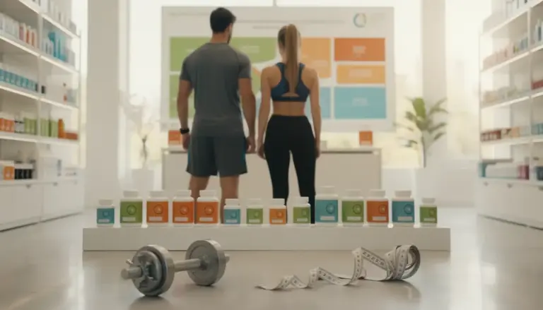 silhouette sportive homme femme brûleur de graisse pharmacie