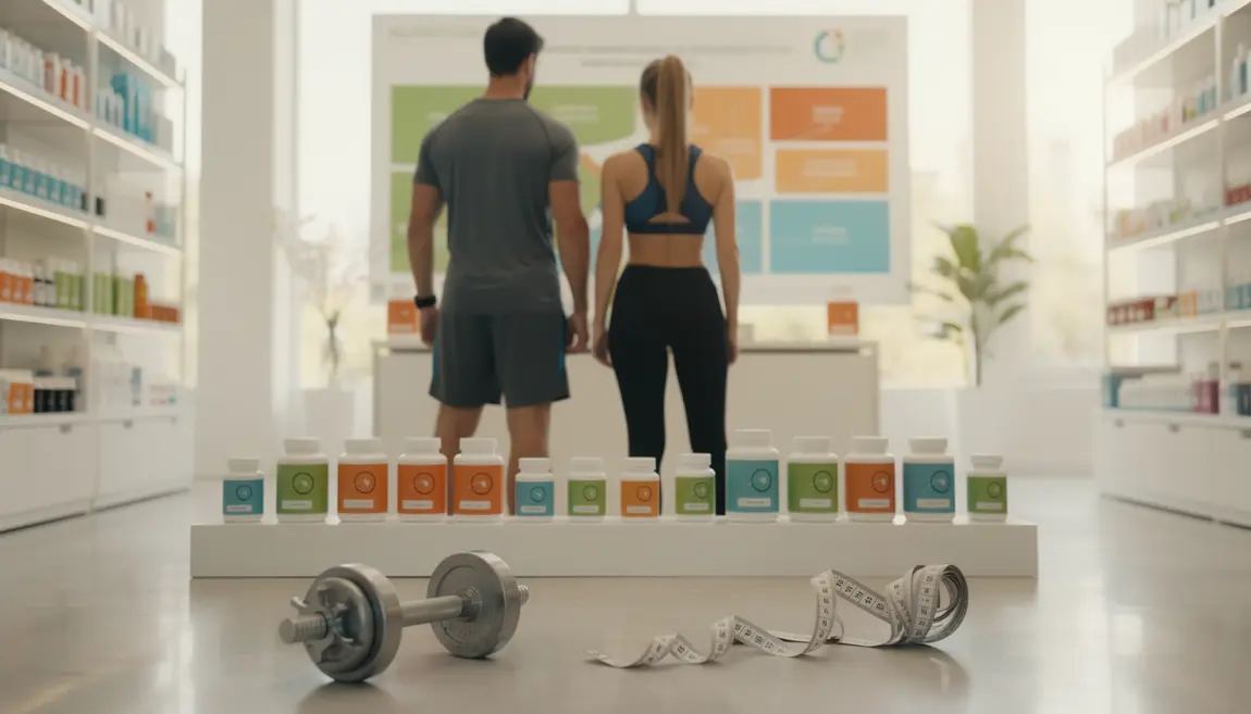 silhouette sportive homme femme brûleur de graisse pharmacie