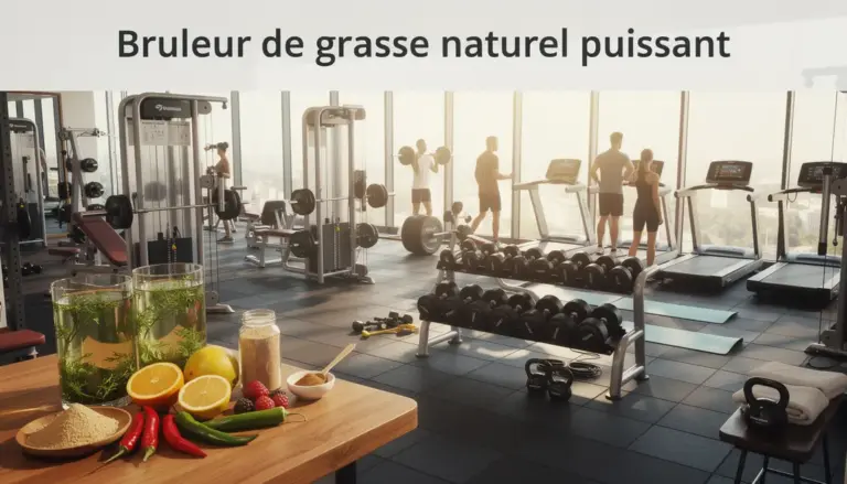 Salle de sport moderne avec ingrédients brûleur de graisse naturel puissant