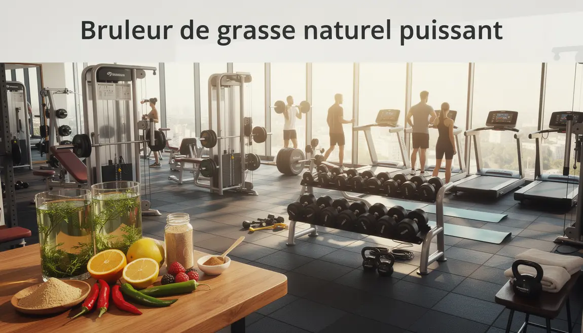 Salle de sport moderne avec ingrédients brûleur de graisse naturel puissant