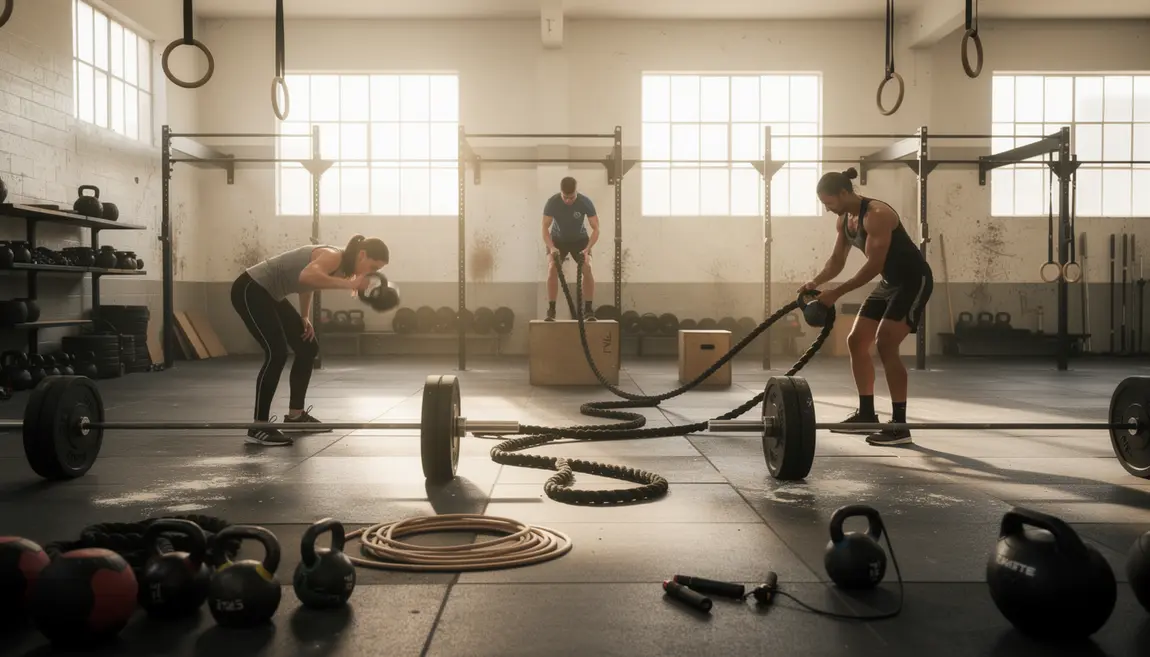 Salle de sport lumineuse debuter le CrossFit