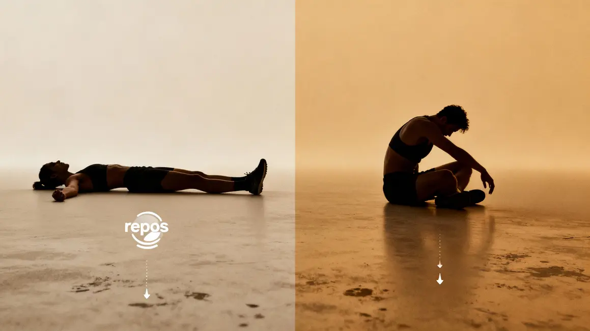 Fatigue normale vs surentraînement deux silhouettes graphiques énergie
