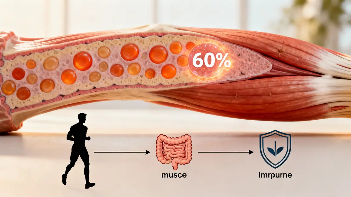 Coupe du muscle, intestin et immunité, 60% glutamine