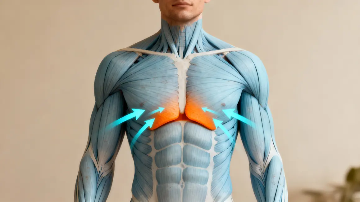 Schéma diaphragme muscles respiration effort