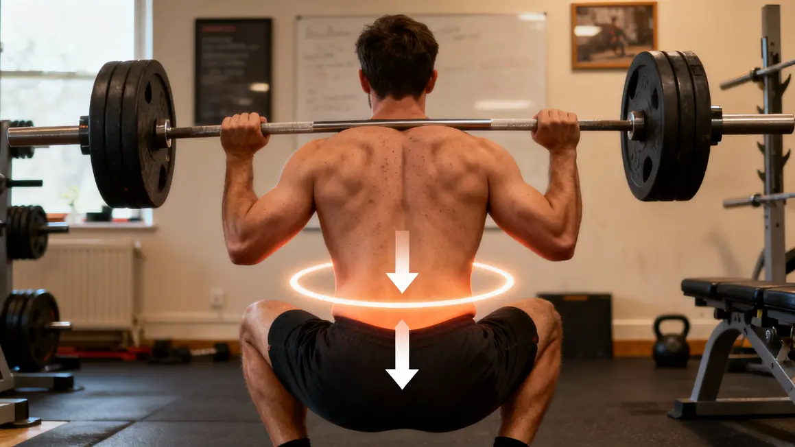 Sportif squat respiration synchronisée