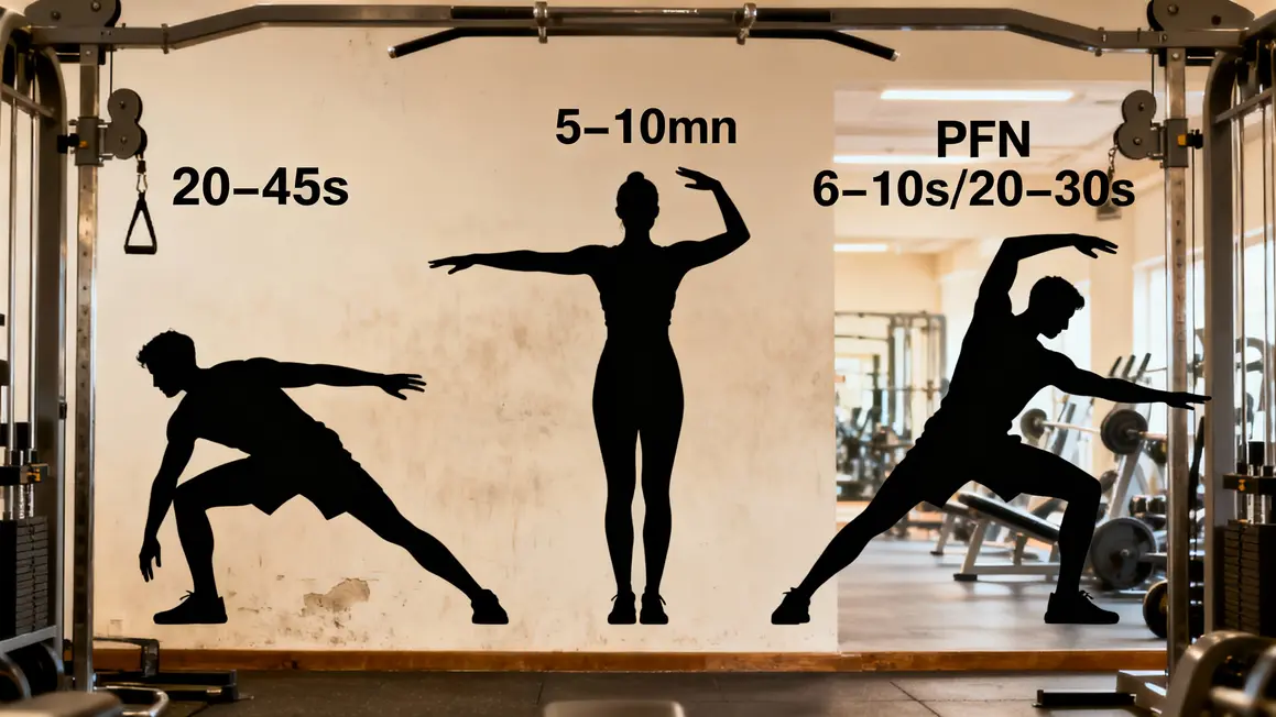 illustration etirements musculation statique dynamique pnf