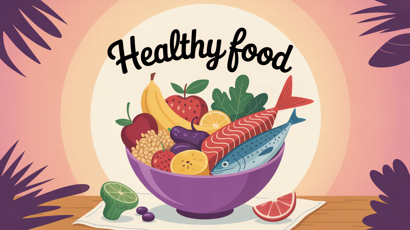illustration bowl coloré nourriture healthy