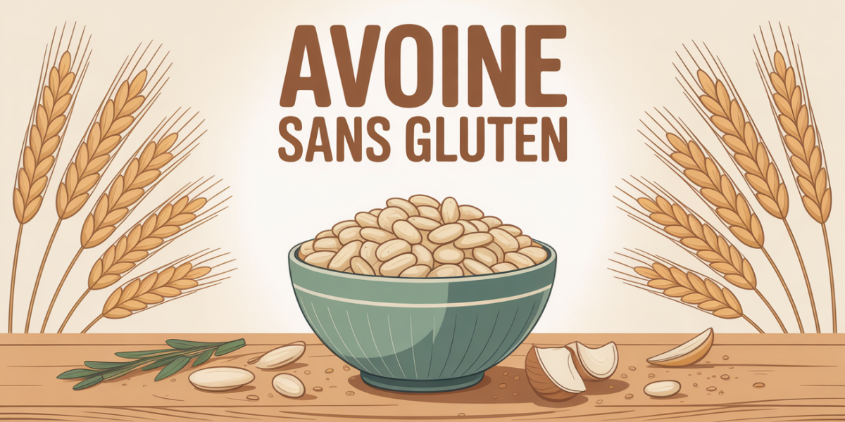 Bol de flocons d’avoine sans gluten, labels nutrition, ambiance sportive