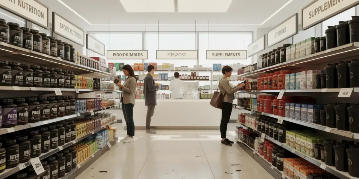 Rayon pharmacie avec complements bruleur de graisse