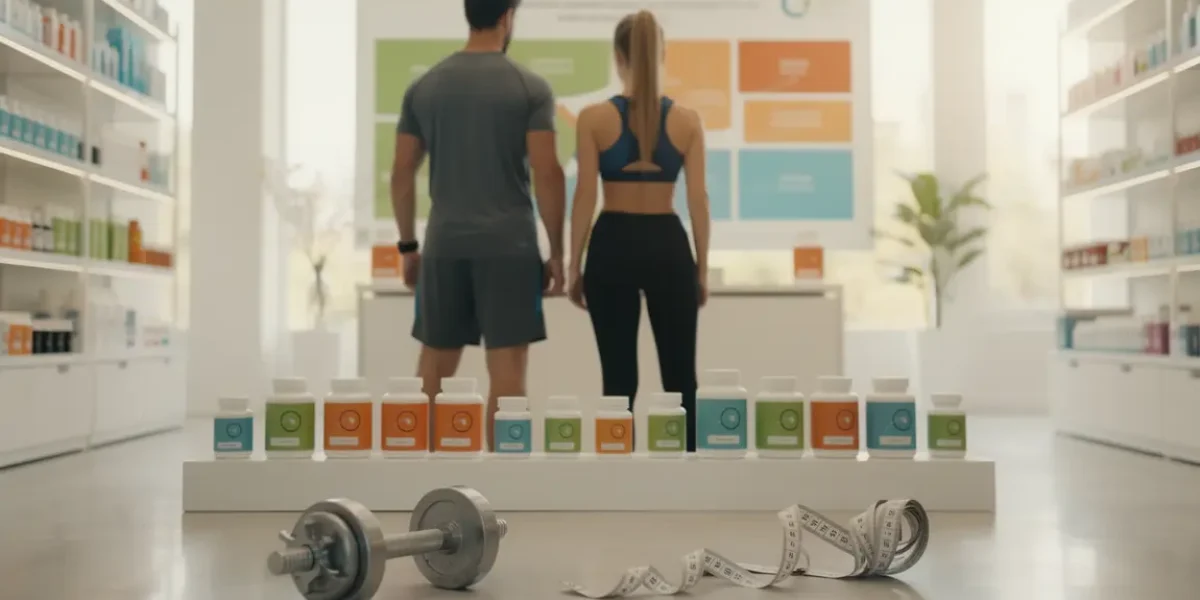 silhouette sportive homme femme brûleur de graisse pharmacie