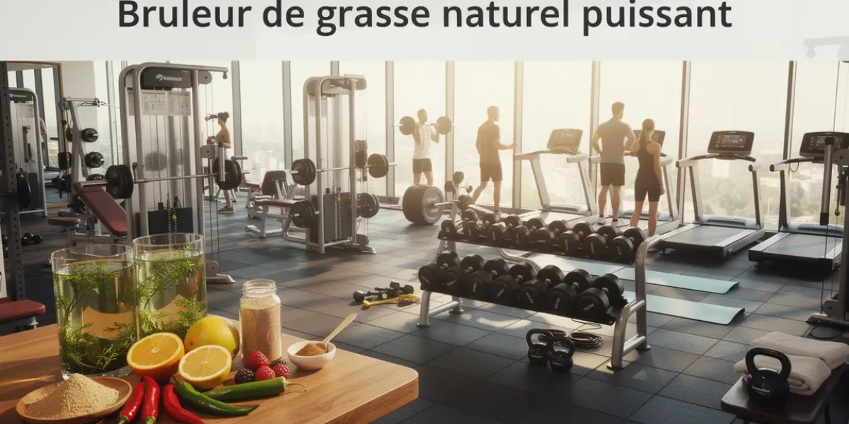 Salle de sport moderne avec ingrédients brûleur de graisse naturel puissant