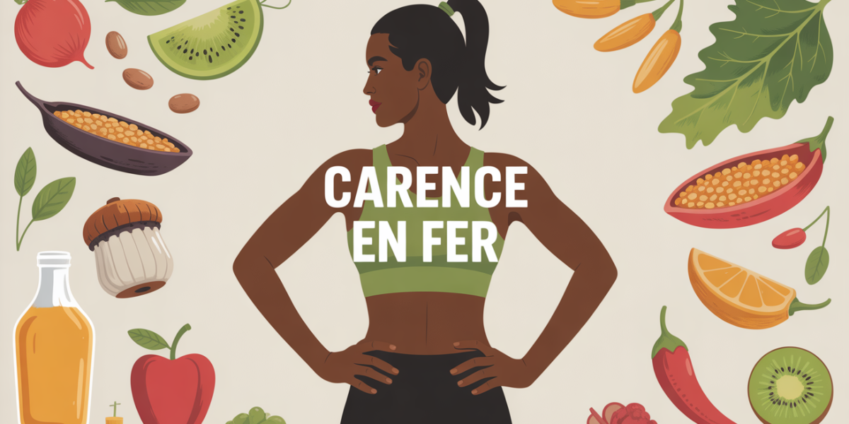 Carence en fer illustration aliments riches pour sportifs