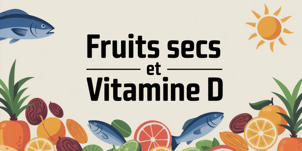 fruits secs et vitamine D collation sportif mélange table