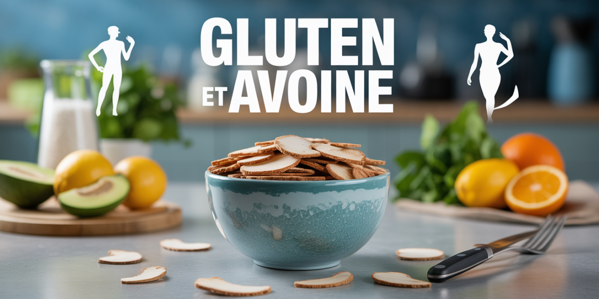 bol de flocons d'avoine gluten et nutrition sportif