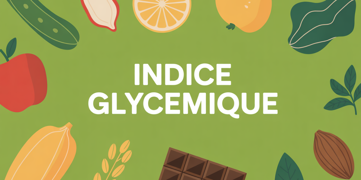 Illustration moderne indice glycemique IG bas aliments variés